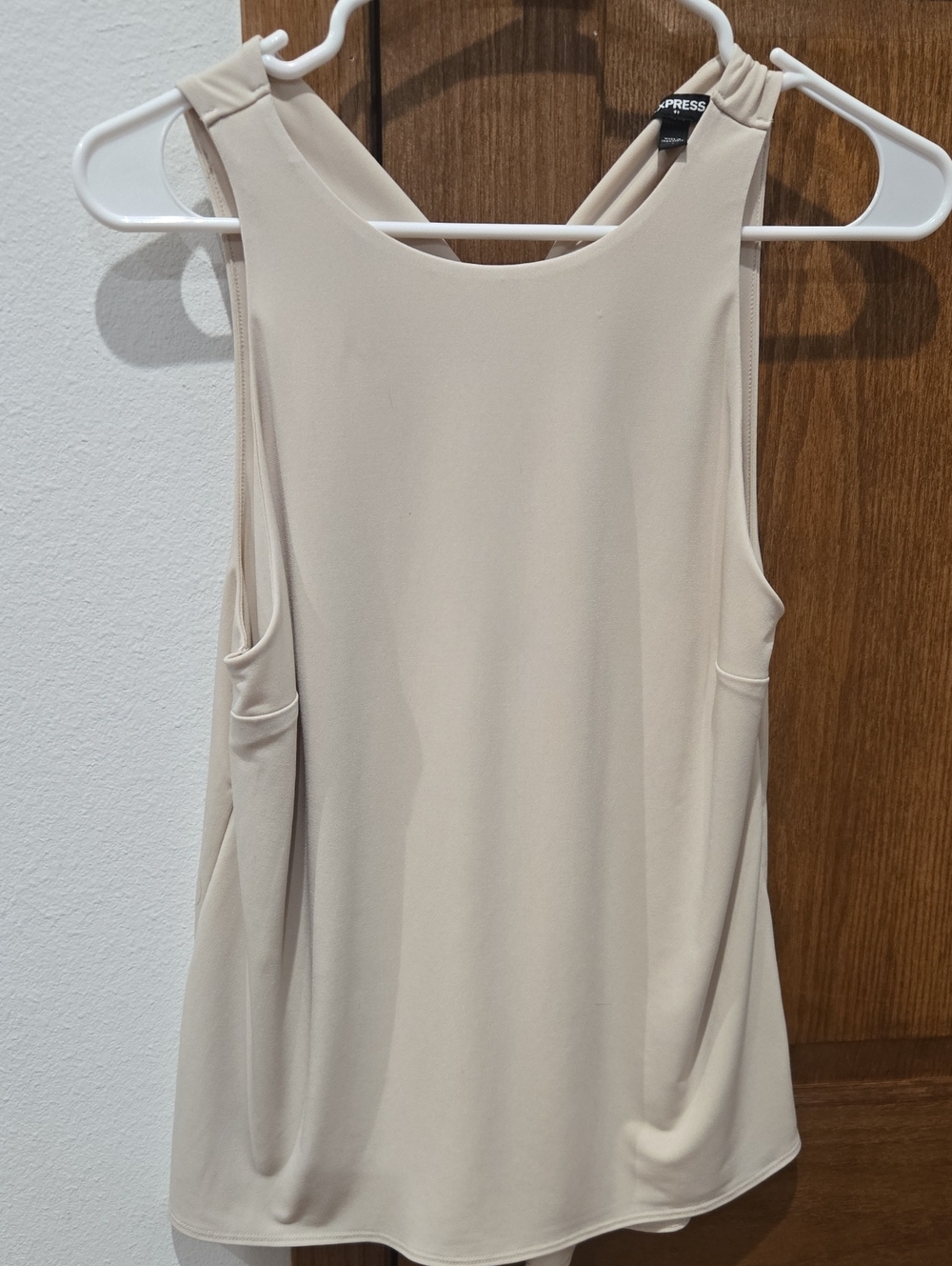 Express Sleeveless Beige Tank Top